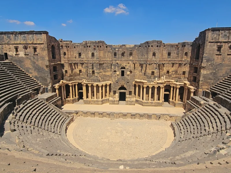 Original photograph of the Roman Theatre at Bosra, Syria